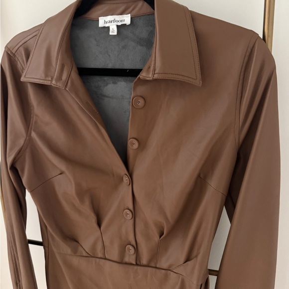 Heartloom | Revolve | Charlize Wrap Dress ~ Vegan Leather Wrap ~ Size Small - Picture 8 of 8